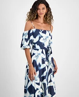 Rachel Roy Women's Sable Off-The-Shoulder Midi Dress