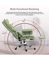 Dyhome Gaming Chair, Racing Office Ergonomic High-Back Pu Leather Reclining Computer Desk Executive Swivel Rolling Chair f