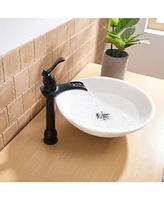 Waterfall Single Hole Single-Handle Vessel Bathroom Faucet With Pop-up Drain Assembly in Matte Black