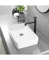 Industry Style Single Handle Single Hole Vessel Sink Faucet in Matte Black