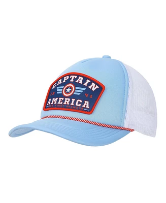 Marvel Men's Universe Captain America Superhero Shield & Wings Adult Blue Trucker Hat