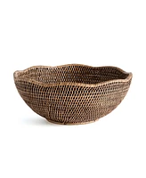 Burma Rattan Scalloped Edge Decorative Bowl