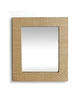 38"W x 2.25"D x 44"H Brennan Natural Framed Decorative Wall Mirror