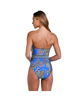 Sunshine 79 Women's One Piece Swimsuit Beatnik Blossoms Bandeau