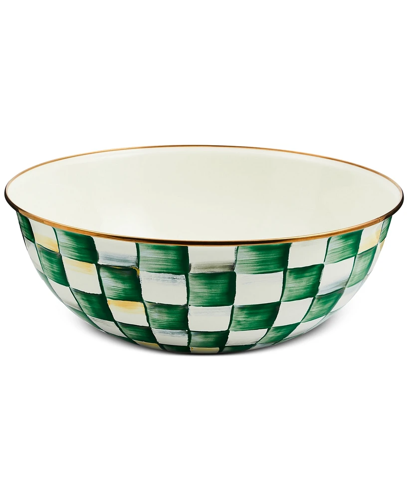 Mackenzie-Childs Emerald Check Extra Large Everyday Bowl, 192-oz.
