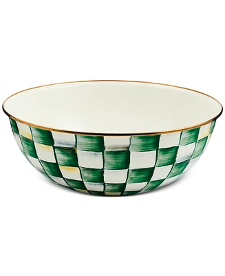 Mackenzie-Childs Emerald Check Extra Large Everyday Bowl, 192-oz.