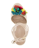 BCBGeneration Women's Journe Fruit Embellishment Wrap Dress Sandals