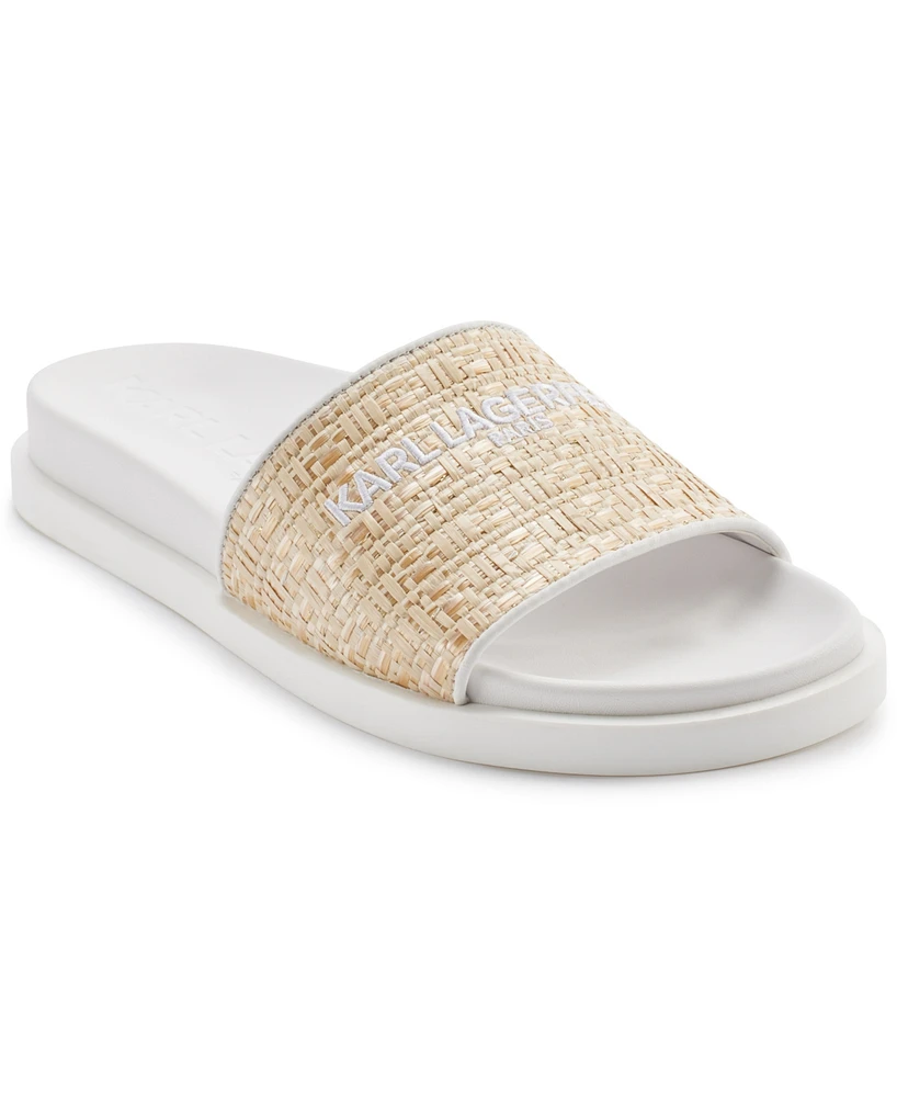 Karl Lagerfeld Paris Women's Hazlet Slide Flat Sandals