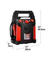 Jump Starter Air Compressor Power Bank Charger with Led Light and Dc Outlet