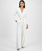 I.n.c. International Concepts Women's Linen-Blend Collarless Blazer, Exclusively at Macy's