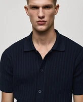 Mango Men's Cotton Structured Polo Shirt