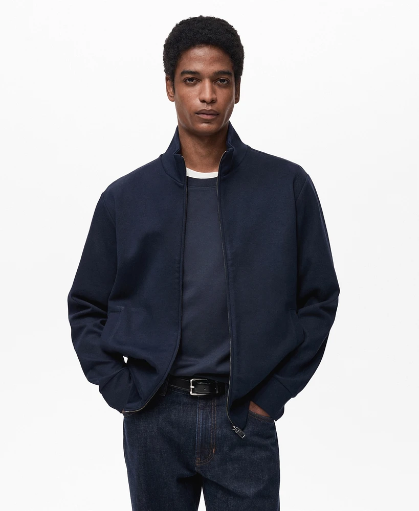 Mango Men's Cotton-Blend Perkins-Collar Jacket