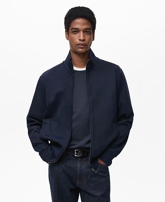 Mango Men's Cotton-Blend Perkins-Collar Jacket
