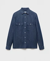 Mango Men's Cotton Chambray Shirt