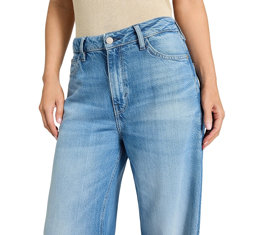 Guess Women's Bellflower High Rise Wide-Leg Jeans