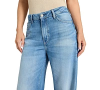 Guess Women's Bellflower High Rise Wide-Leg Jeans