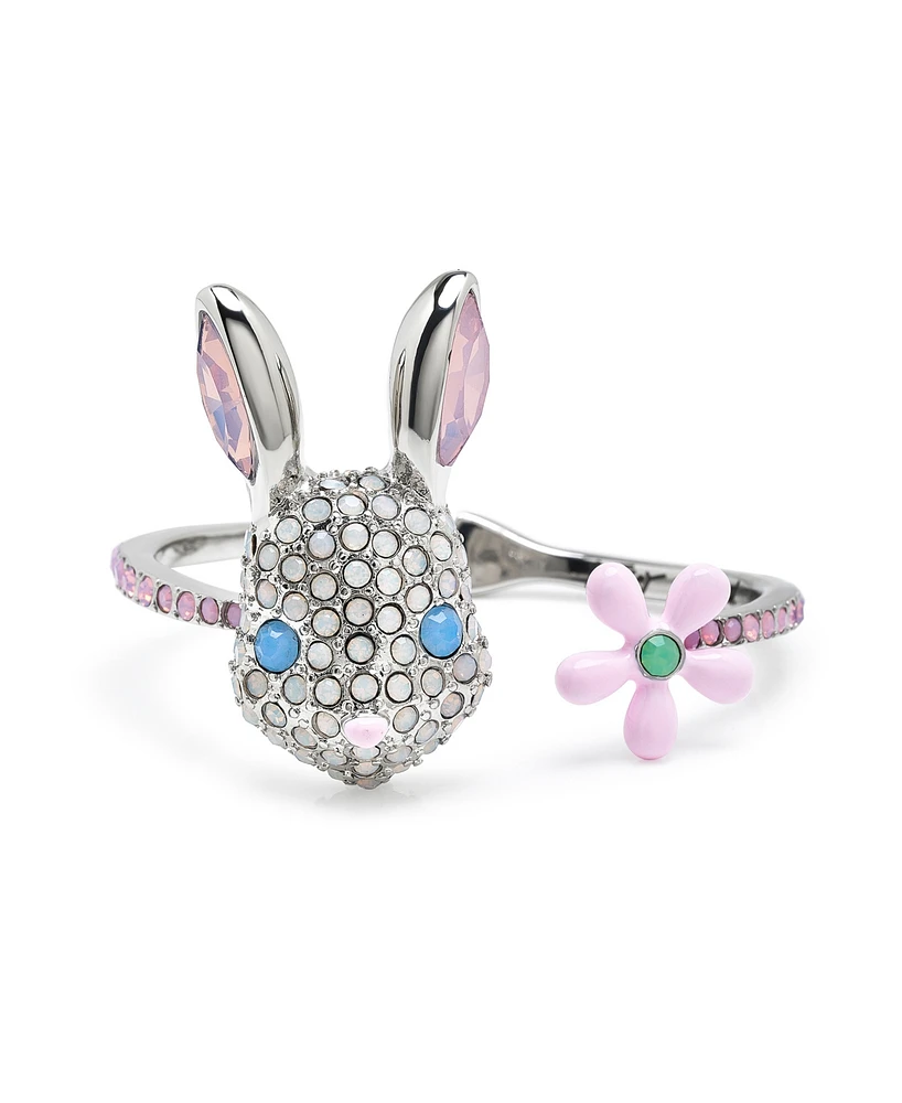 Betsey Johnson Faux Stone Spring Bunny Bangle Bracelet