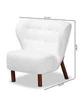 Baxton Studio 31" Upholstered Finished Wood Cabrera Modern and Contemporary Accent Chair