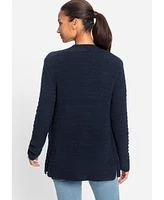 Olsen Women's Rib Knit Open Front Cardigan