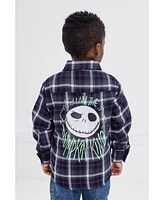 Nightmare Before Christmas Toddler Boys Disney Mickey Mouse Flannel Button Down Dress Shirt