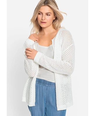 Olsen Women's Lattice Knit Cardigan