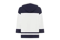 Olsen Women's Knit Zip Front Striped Hoodie