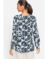 Olsen Women's Multi-Pattern Tunic Blouse