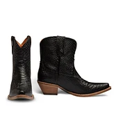 Austin Anaconda Leather Western Booties By Buck & Brana