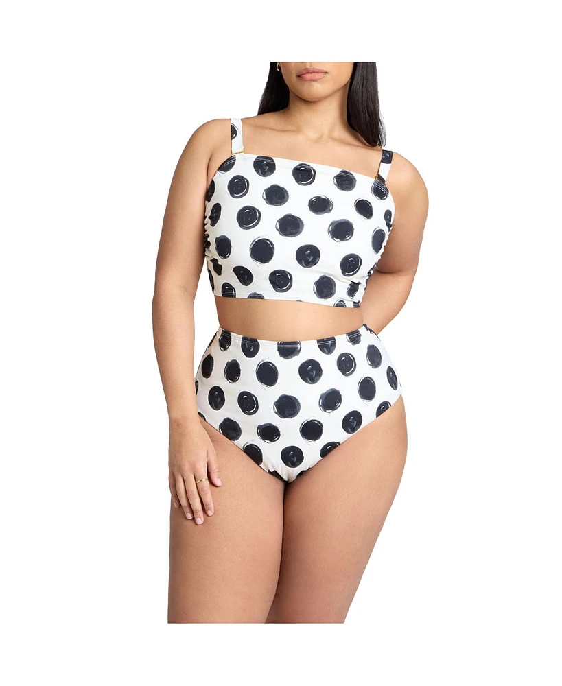 Eloquii Plus Strapless Tankini