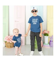 Sweet Wink Toddler Boys Chillin With My Peeps Easter Short Sleeve T-Shirt