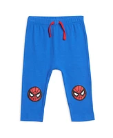 Marvel Avengers Spider-Man Bodysuit Pullover T-Shirt and Pants 4 Piece Layette Set
