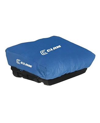 Clam 8073 Outdoor Portable Fish Trap Ice Fishing Travel Cover w/ Pockets for Shelter Models Yukon, Yukon Xl, Kodiak, and Denali, Cover Only, Blue
