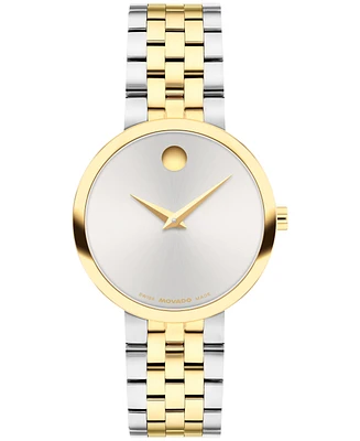 Movado Women's Museum Classic Swiss Quartz Stainless-Steel Light Yellow Pvd Watch, 29.5mm