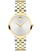 Movado Women's Museum Classic Swiss Quartz Stainless-Steel Light Yellow Pvd Watch, 29.5mm