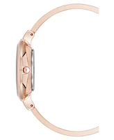 Anne Klein Women's Quartz Charming Floral Rose Gold-Tone Metal Alloy Watch Set, 32mm