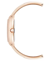 Anne Klein Women's Quartz Cushion Blush Pink Enamel with Rose Gold-Tone Metal Alloy Bangle Watch, 22mm