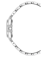 Anne Klein Women's Quartz Mint and Silver-Tone Metal Alloy Classic Easy to Read Dial Watch, 26mm