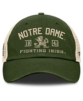 Fanatics Men's Olive Notre Dame Fighting Irish Oht Military Appreciation Frontier Trucker Adjustable Hat