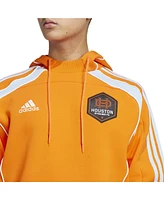 Adidas Men's Orange Houston Dynamo Fc 2025 Travel Pullover Hoodie
