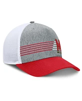 Fanatics Men's Heather Gray/Red Maryland Terrapins Profile Trucker Adjustable Hat