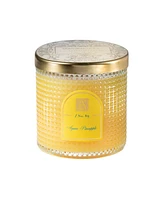 Aromatique Agave Pineapple Textured Glass Candle with Lid, 6 oz.