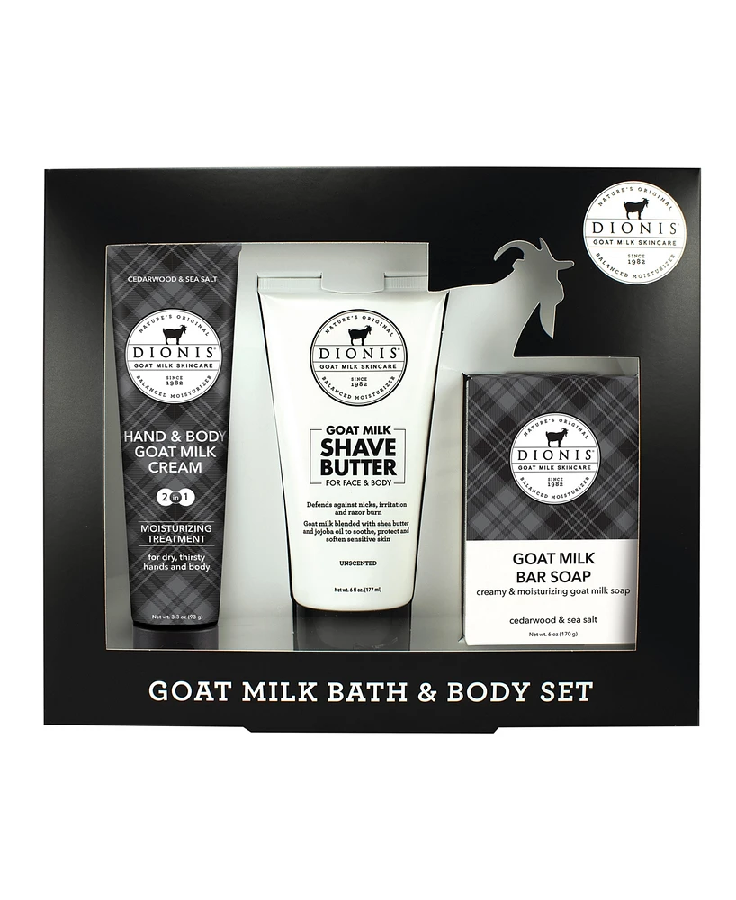 Dionis Goat Milk Cedarwood Sea Salt Bath and Body Set