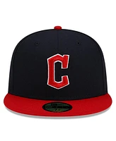 New Era Men's Navy/Red Cleveland Guardians National Baseball Hall of Fame 59FIFTY Fitted Hat