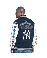 G-iii Sports by Carl Banks Men's Navy New York Yankees Recruit Commemorative Full-Snap Varsity Jacket