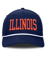 Fanatics Men's Navy Illinois Fighting Illini Foul Ball Rope Adjustable Hat