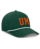 Fanatics Men's Green Miami Hurricanes Foul Ball Rope Adjustable Hat