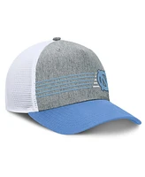 Fanatics Men's Heather Gray/Carolina Blue North Carolina Tar Heels Profile Trucker Adjustable Hat