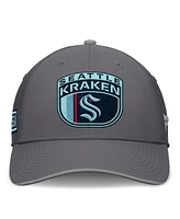 Fanatics Men's Gray Seattle Kraken Home Ice Flex Hat