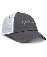 Nike Men's Gray Seattle Mariners Wordmark Club Adjustable Trucker Hat