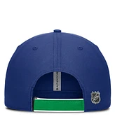 Fanatics Men's Blue/Green Vancouver Canucks Authentic Pro Ripstop Adjustable Hat